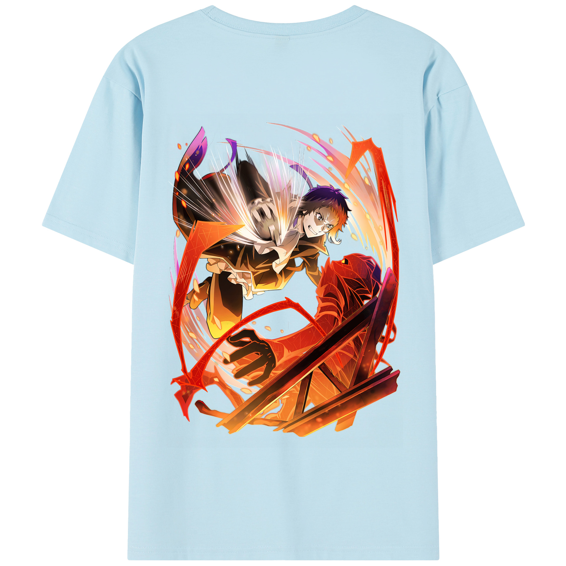 （画像用） 文豪ストレイドッグス Bungo Stray Dogs 綿100％半袖Tシャツ（背面プリント）